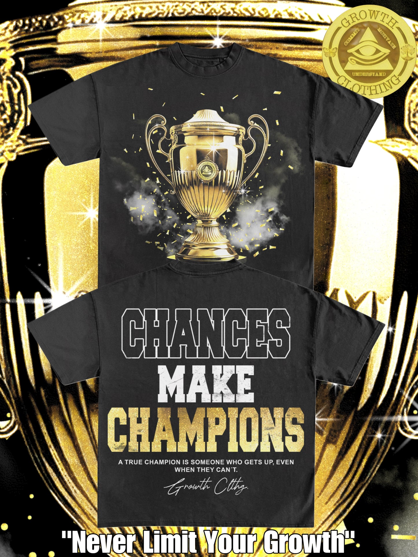 Chances Make Champions Kids Short Sleeve Heavyweight Tee Shirt