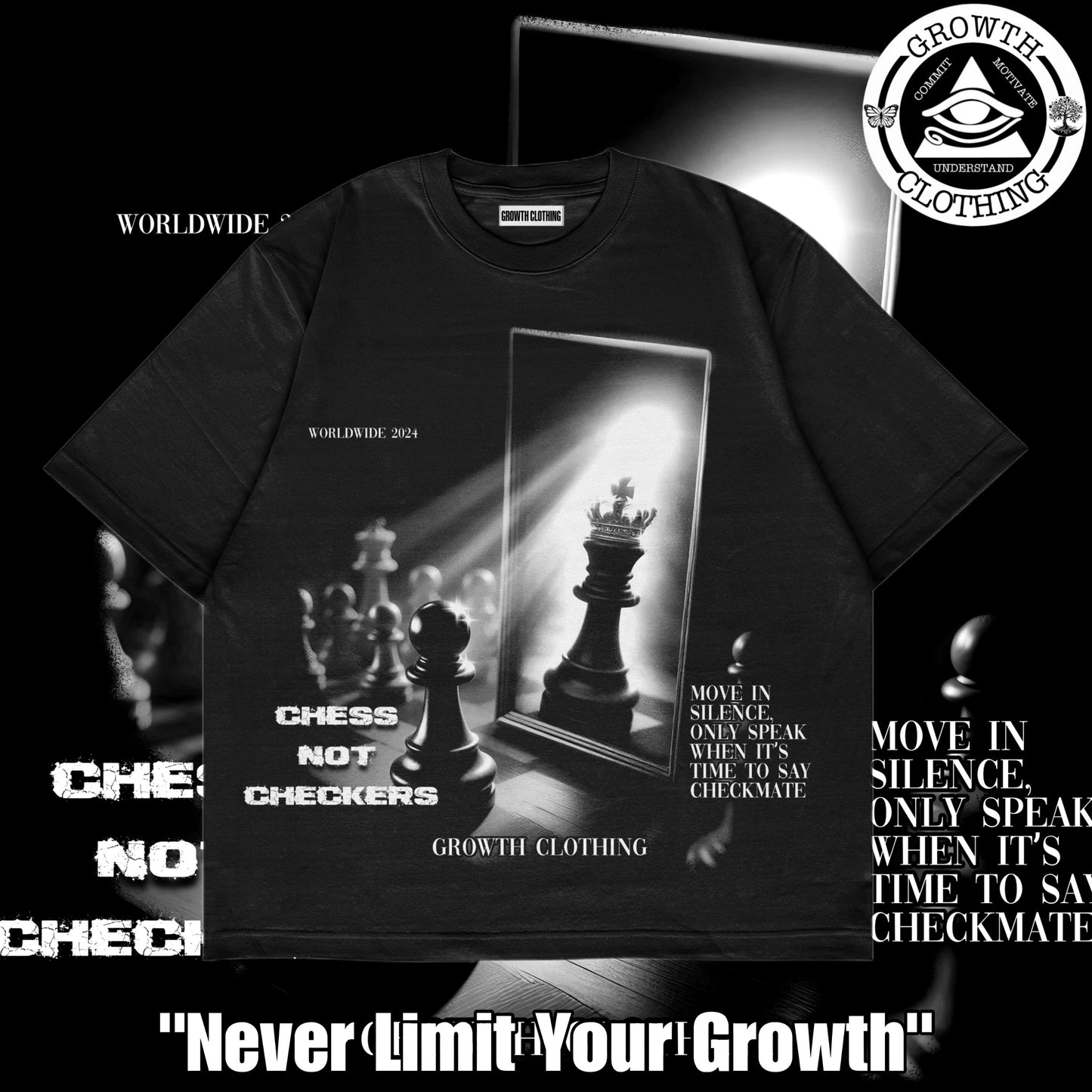 Chess Not Checkers Short Sleeve Heavyweight Unisex Tee