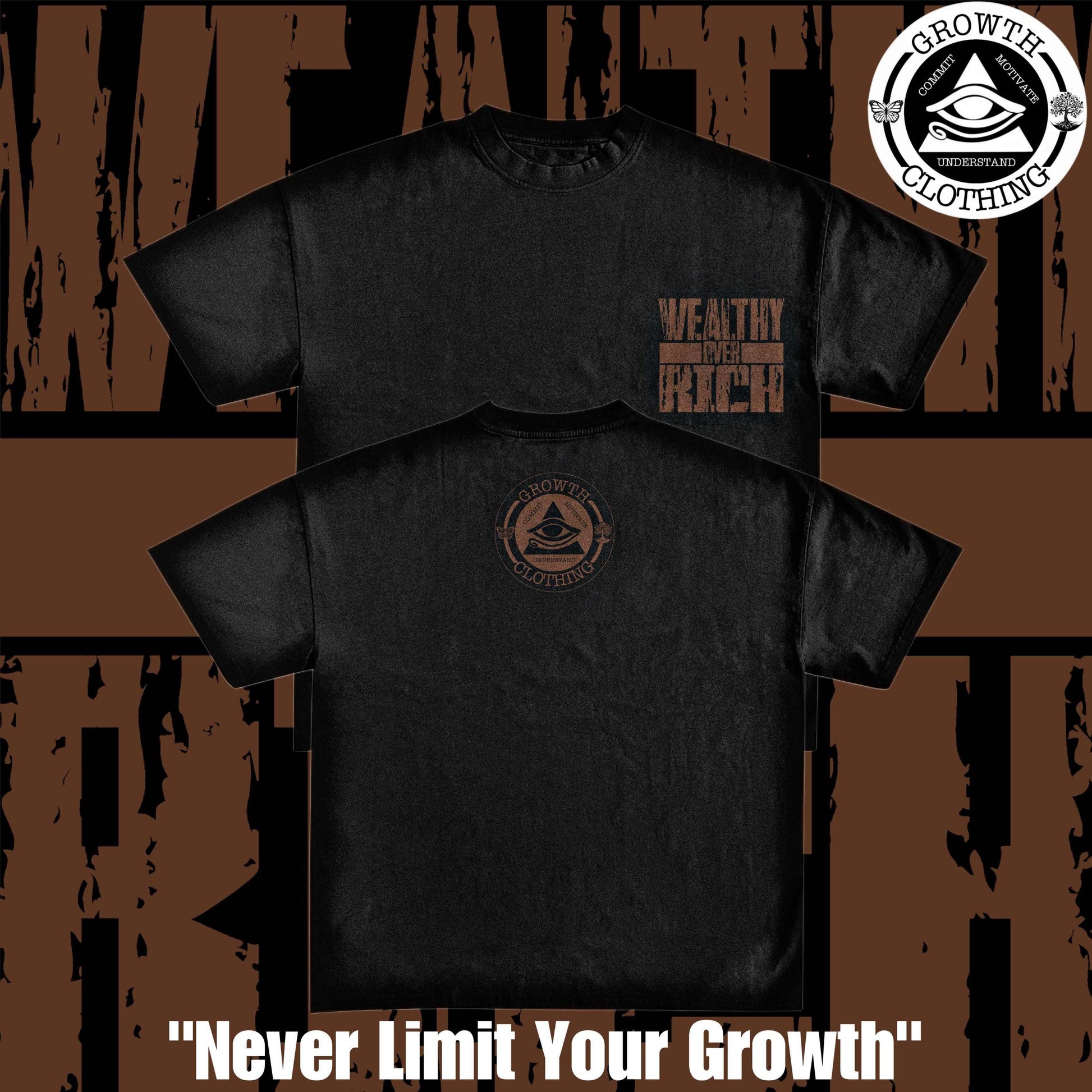 Wealthy Over Rich Short Sleeve Heavyweight Unisex Tee - Growth Clothing 361