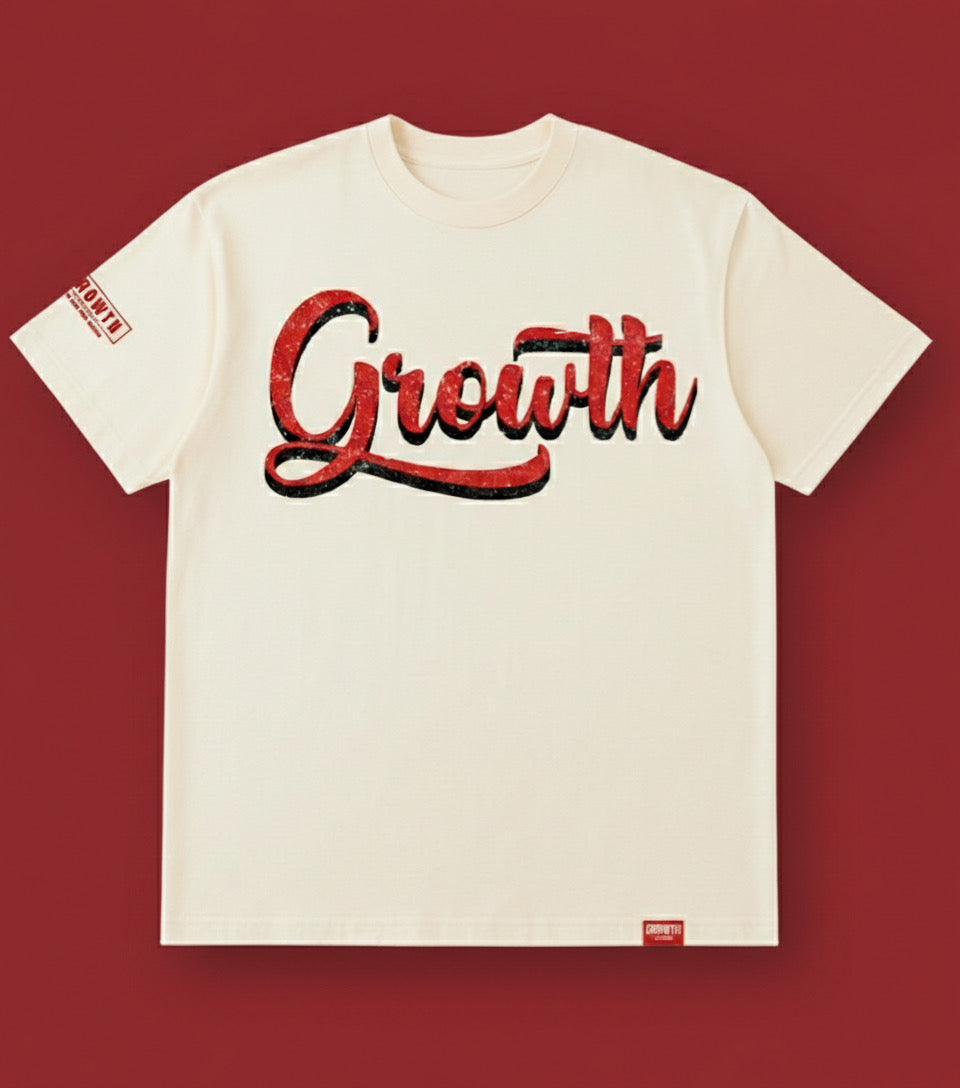 Growth Script Short Sleeve Heavyweight Unisex Tee