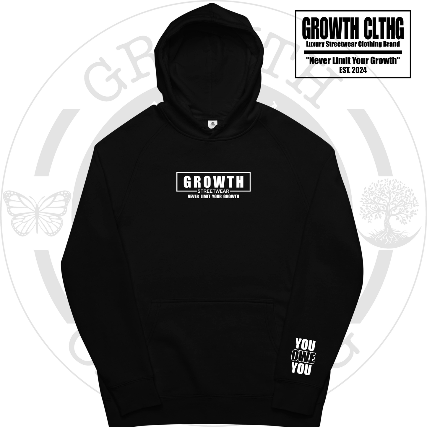 You Owe You Embroidered Hoodie