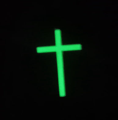 Peaceful Days (Glow in the dark cross) Short Sleeve Heavyweight Unisex Tee