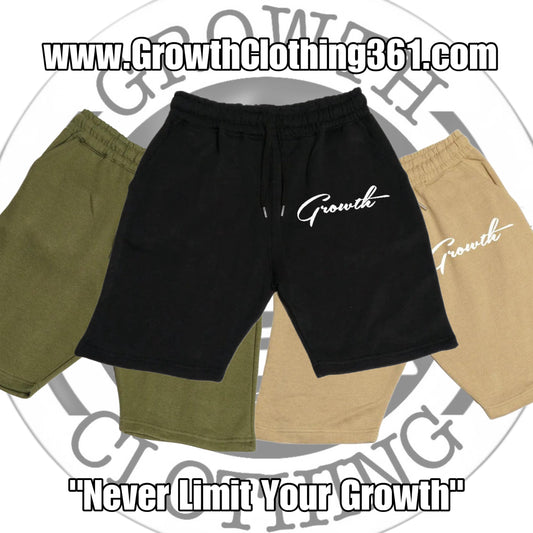 Growth Men's Comfort Fit French Terry Embroidered Shorts