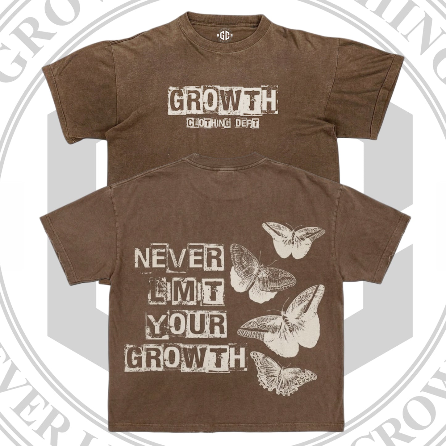Never Limit Your Growth Short Sleeve Heavyweight Unisex Tee