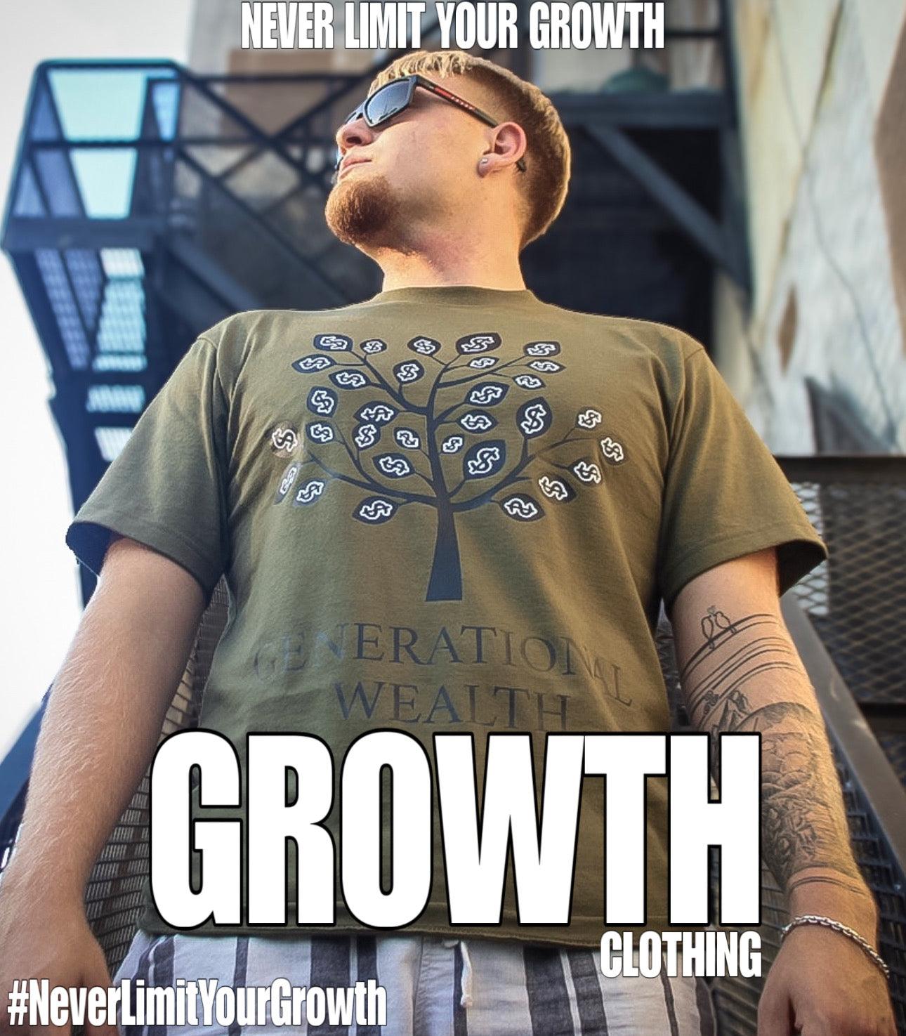 Generational Wealth Short Sleeve Heavyweight Unisex Tee Shirt - Growth Clothing 361