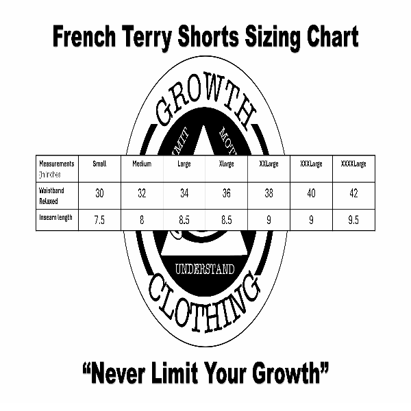 Growth Is Optional Men's Comfort Fit French Terry Embroidered Shorts - Growth Clothing 361