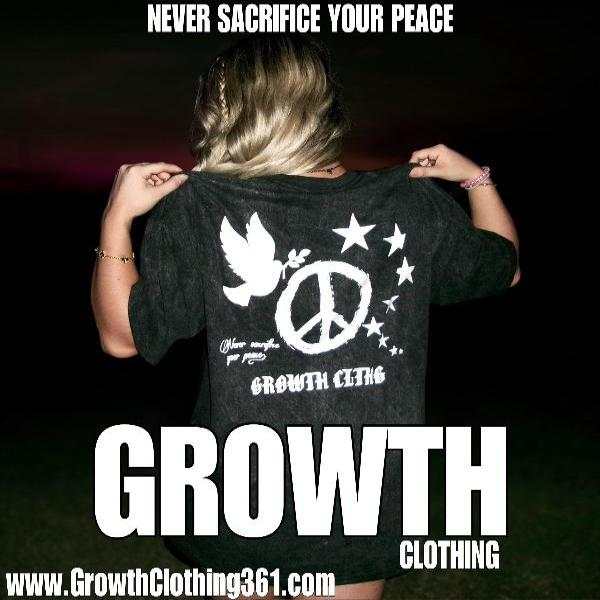 Vintage Never Sacrifice Your Peace Short Sleeve Heavyweight Unisex Tee - Growth Clothing 361