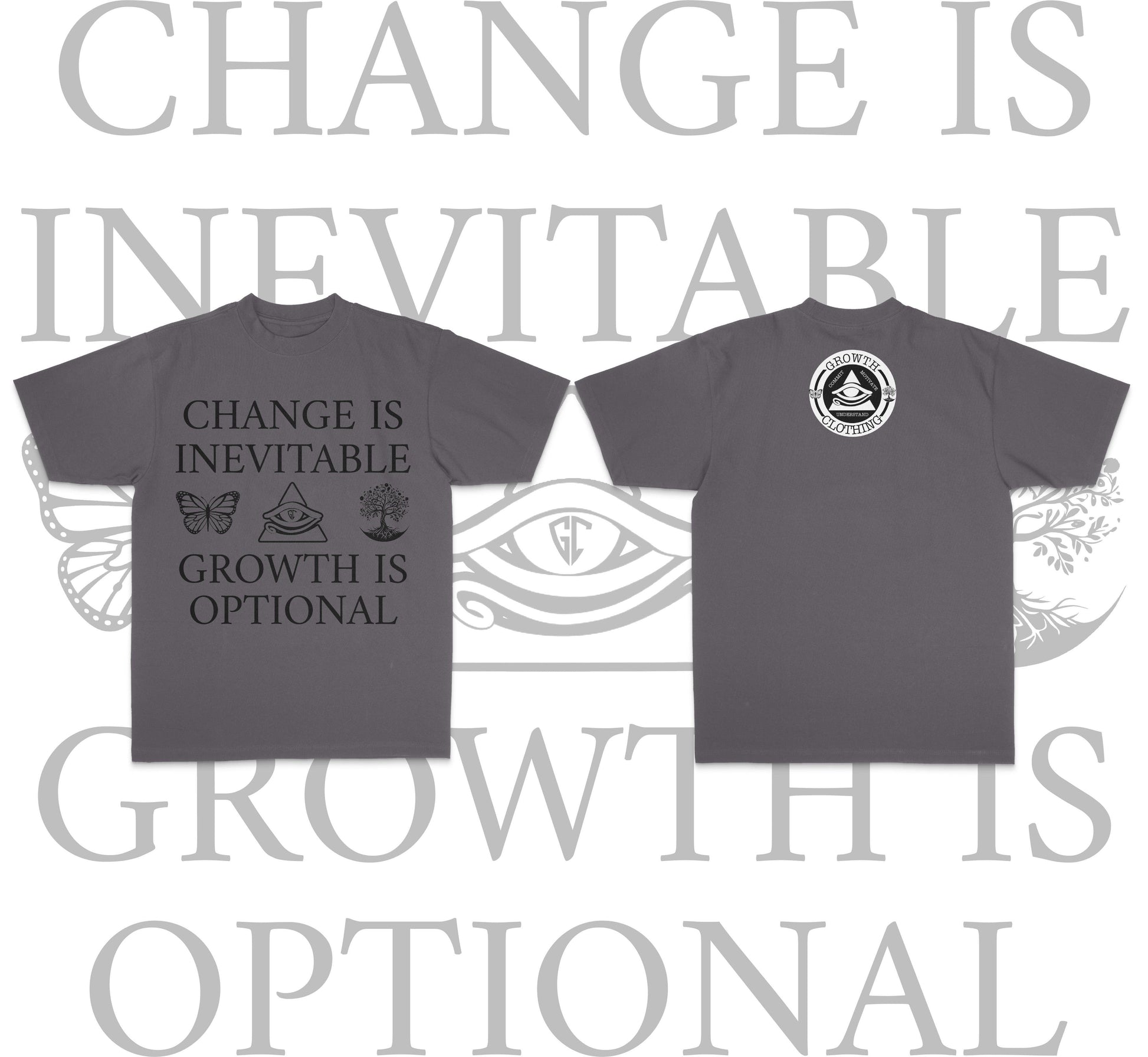 Growth Is Optional Short Sleeve Heavyweight Unisex Tee Shirt - Growth Clothing 361